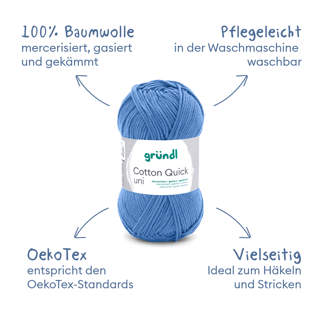 Cotton Quick uni Colourbox - 70 Farben