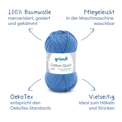 Cotton Quick uni Colourbox - 70 Farben