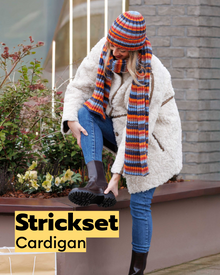 Strickset ColourJoy - Mütze und Schal im Rippenmuster
