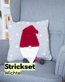 Strickset Kissenhülle Wichtel