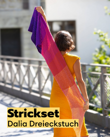 Strickset Dalia- Asymmetrisches Dreieckstuch