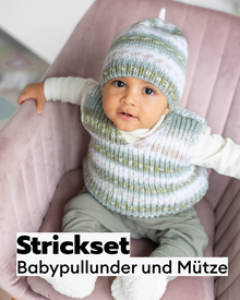 Strickset Babypullunder und Mütze