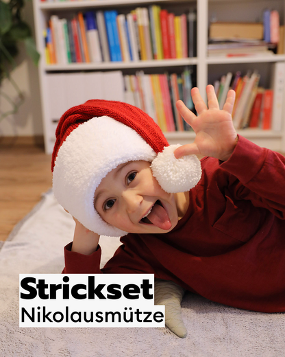 Strickset Nikolausmütze für Kinder