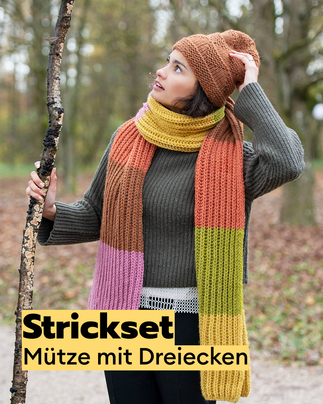 Kit tricot bonnet à triangles
