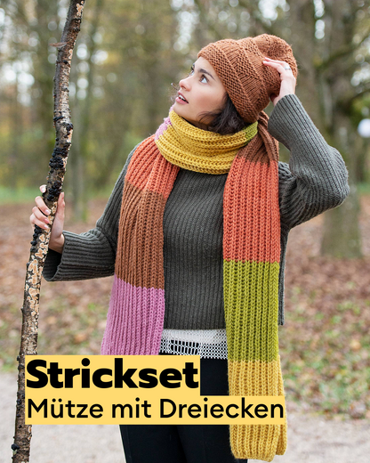 Kit tricot bonnet à triangles