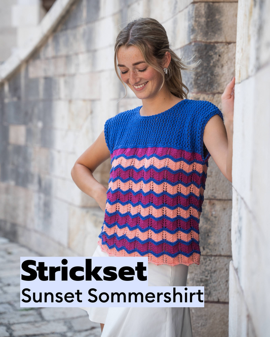 Knitting kit Sunset Summer Top in Everyday Cotton