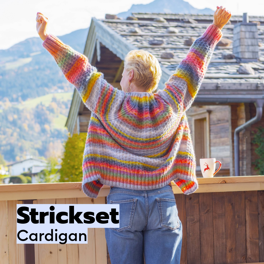Strickset Luminosa Cardigan mit Farbverlauf Top-Down