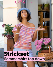 Kit de tricot pour un top d'été à empiècement rond - Top down