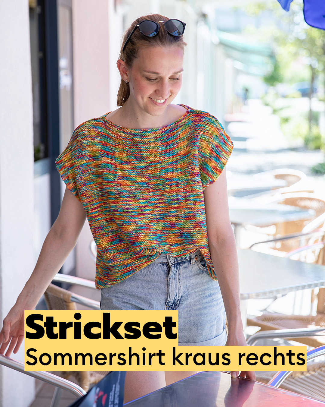 Strickset Sommershirt kraus rechts