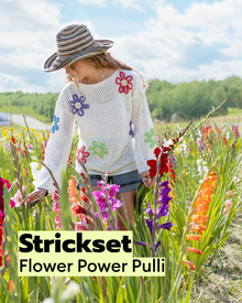 Strickset Sommer-Pullover Flower Power