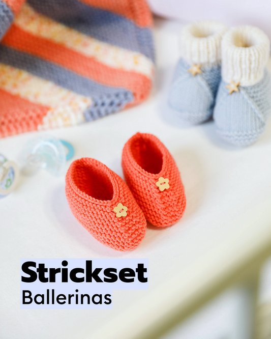 Kit de tricot Ballerines bébé en 100% mérinos extrafin