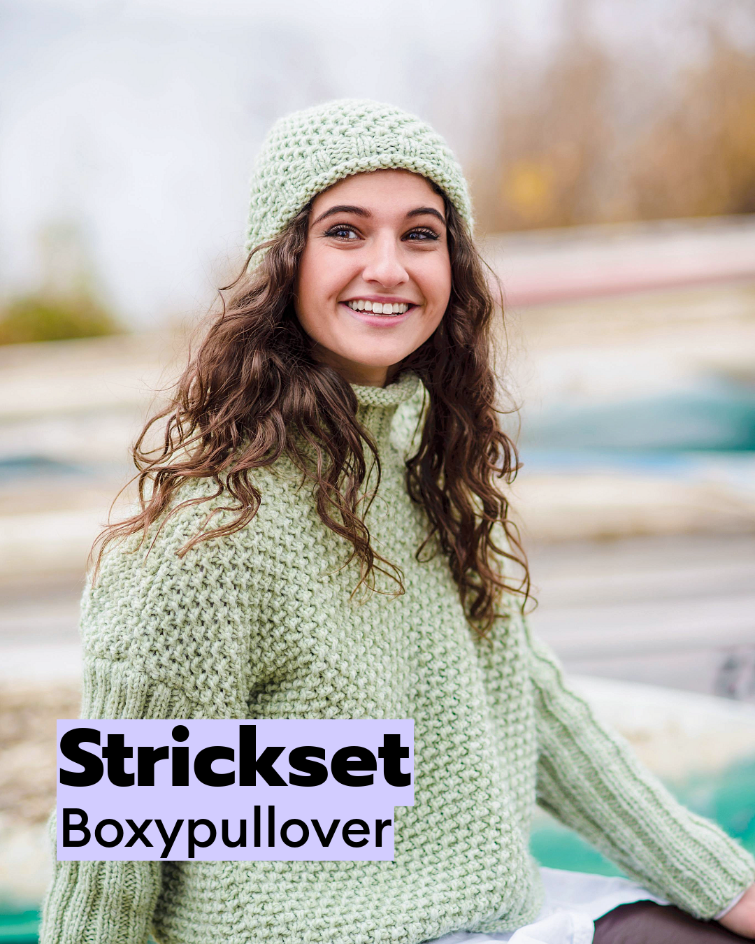 Kit de tricot pull loose et bonnet en Gründl Shetland