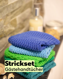 Kit de tricot pour serviettes d'invités 100 % coton