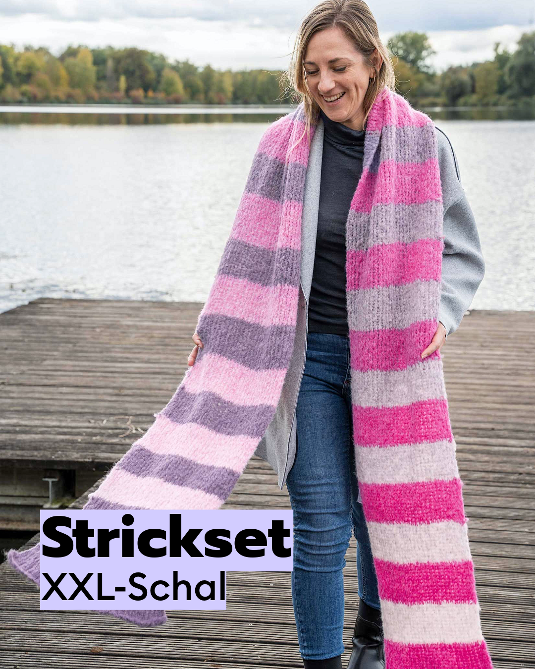 Strickset XXL-Schal Alpaca-Merino