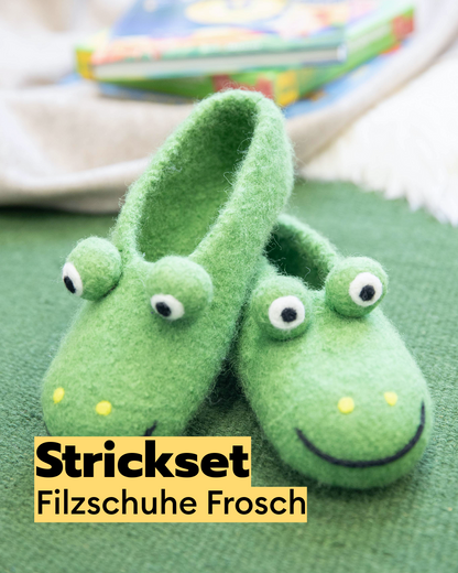 Ensemble feutrine chaussons grenouille