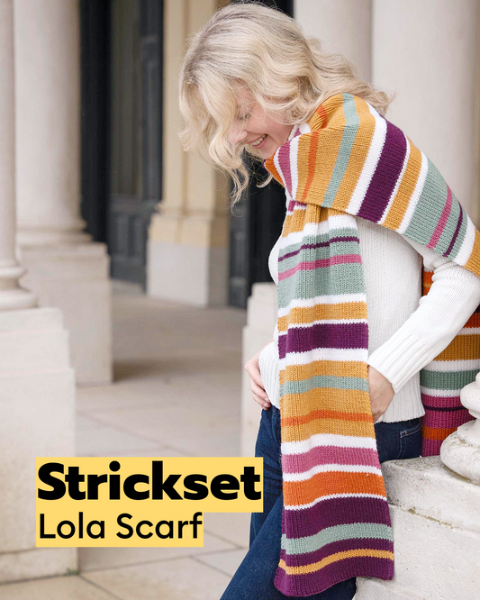Kit à tricoter Lola Scarf en 100% laine mérinos extrafine