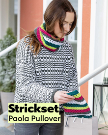 Strickset Paola Pullover aus Gründl Happy uni