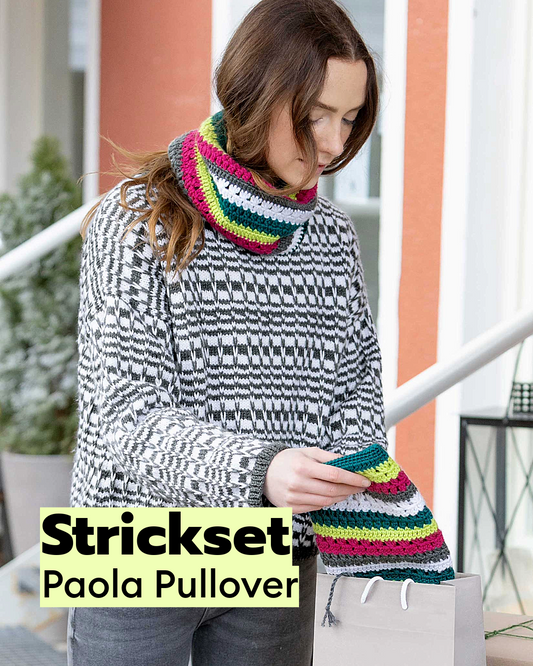 Strickset Paola Pullover aus Gründl Happy uni