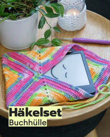 Häkelset Buchhülle Granny Square