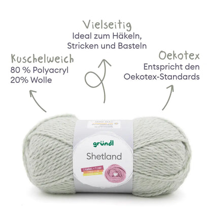 Kit de tricot pull loose et bonnet en Gründl Shetland