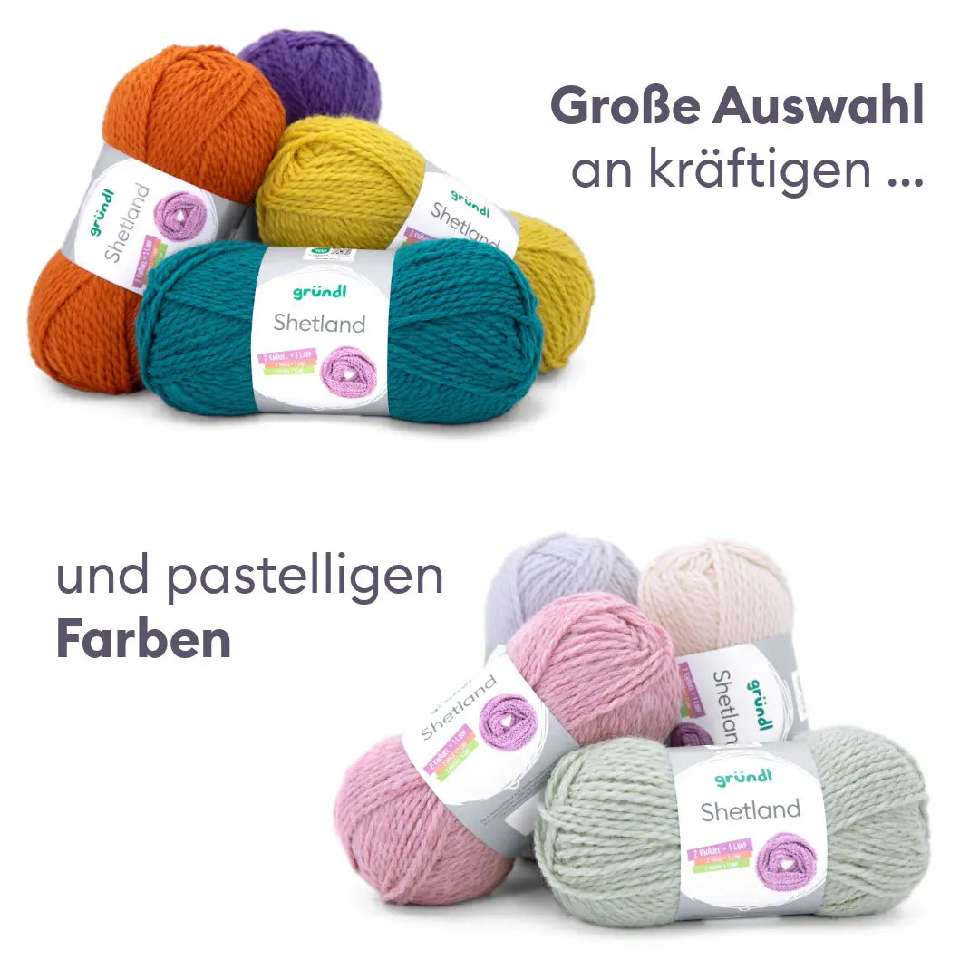Kit de tricot pull loose et bonnet en Gründl Shetland
