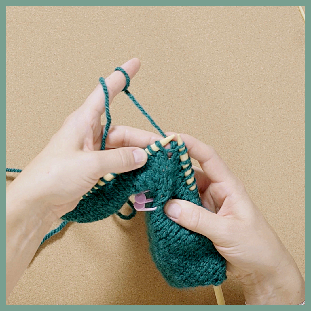 Strickschule 35 Maschen aus Querfaden zunehmen-6-2-55