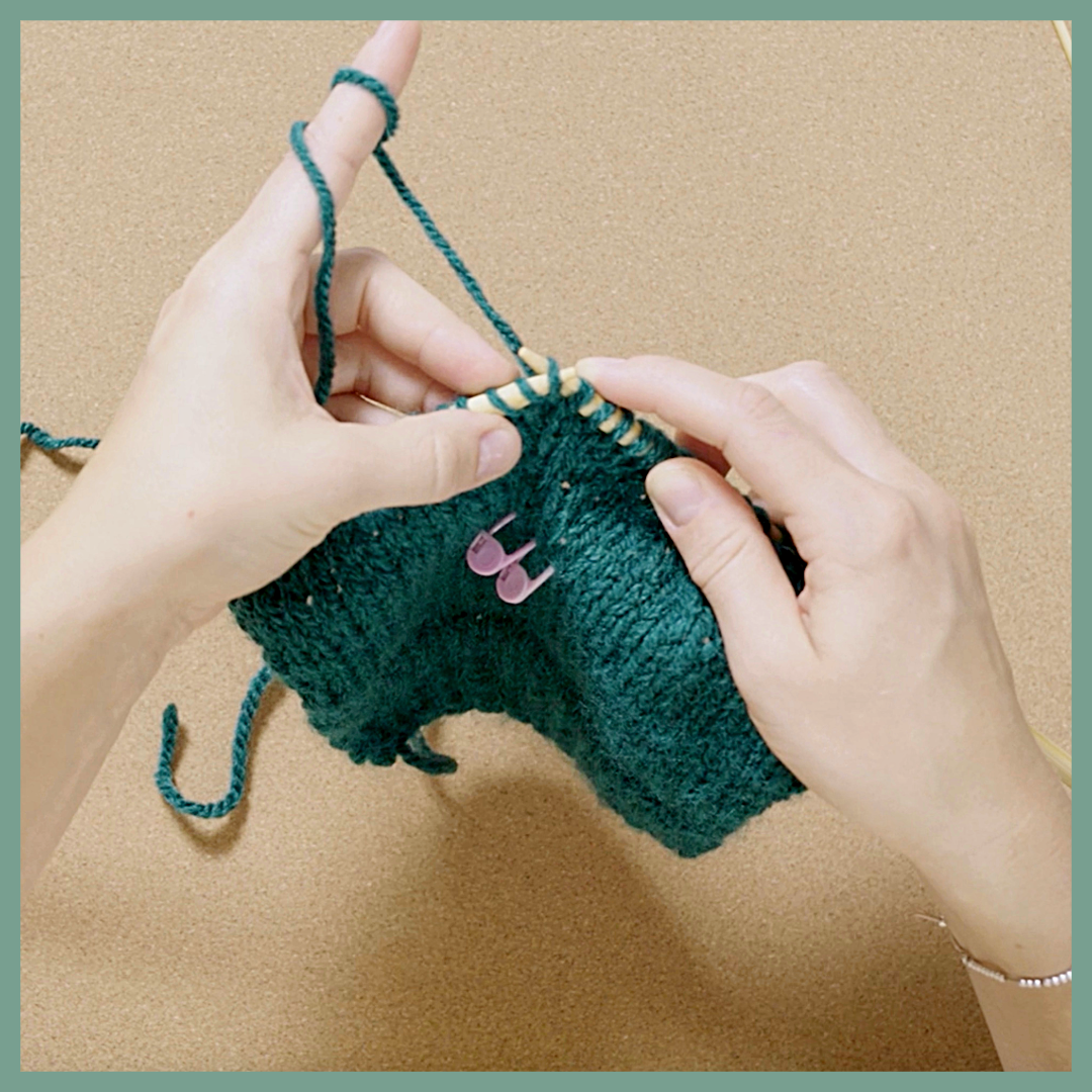 Strickschule 35 Maschen aus Querfaden zunehmen-8-3-21