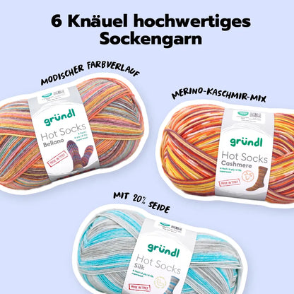 Kit de tricot Hot Socks Nouveautés - 4 fils