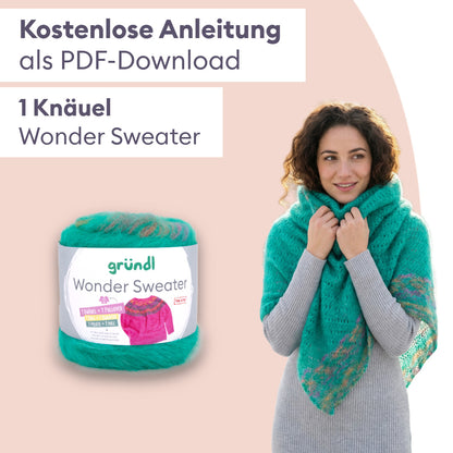 Strickset Dreieckstuch Falina aus Gründl Wonder Sweater