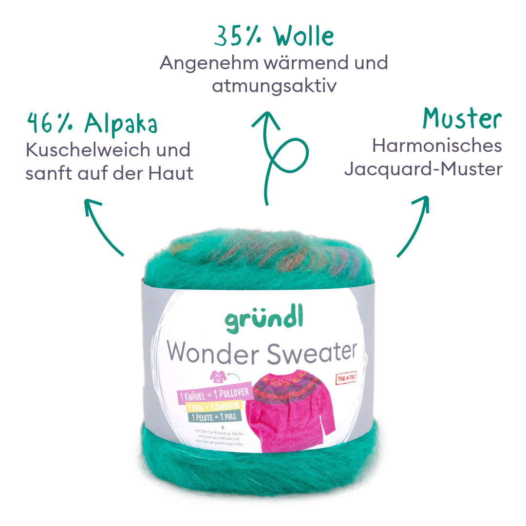 Strickset Dreieckstuch Falina aus Gründl Wonder Sweater