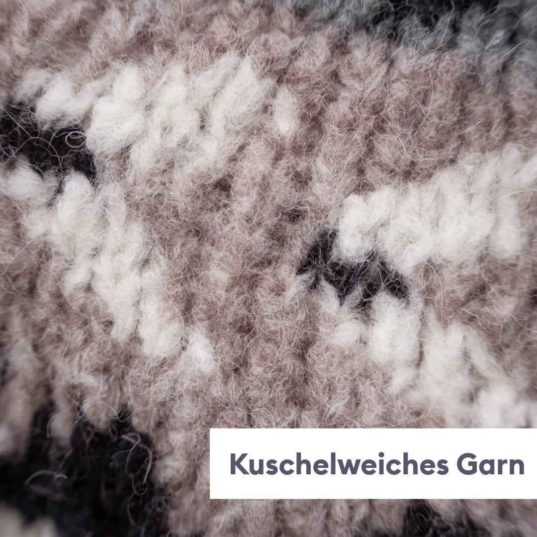 Kit tricot pull jacquard top down