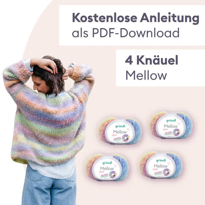 Strickset Mellow-Cardigan aus Merino-Baumwoll-Mix