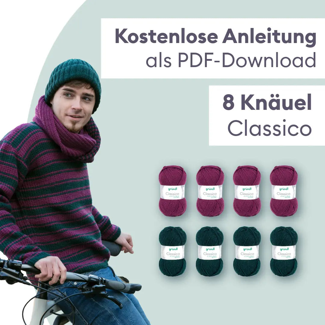 Strickset Herrenmütze mit Loop