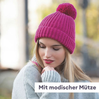 Kit de tricot Pull-poncho avec poches et bonnet