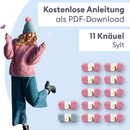 Strickset Sylt-Pullover mit Reliefmuster