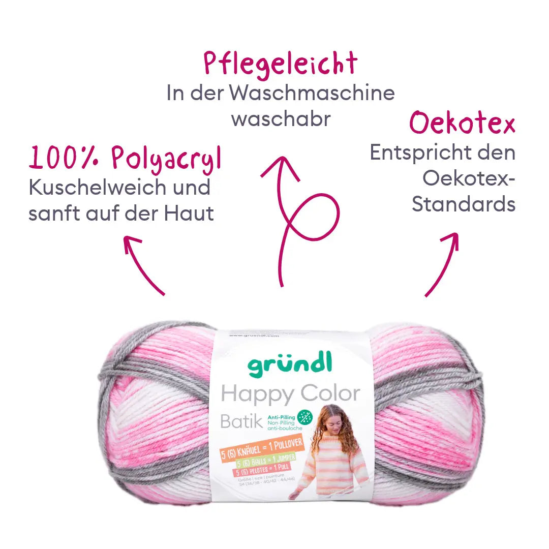 Strickset Schal mit 2-farbigem Patentmuster