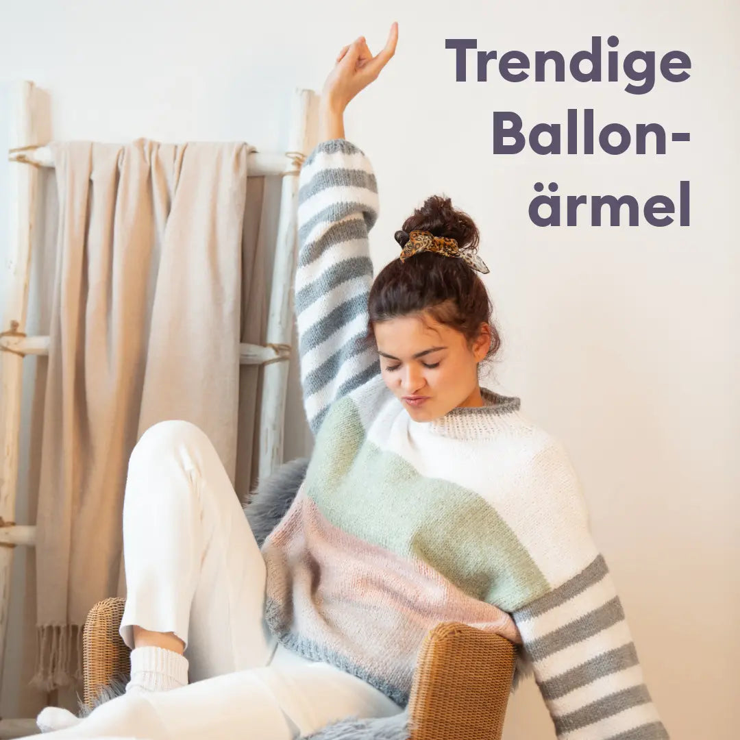 Strickset Pulli mit Ballonärmeln