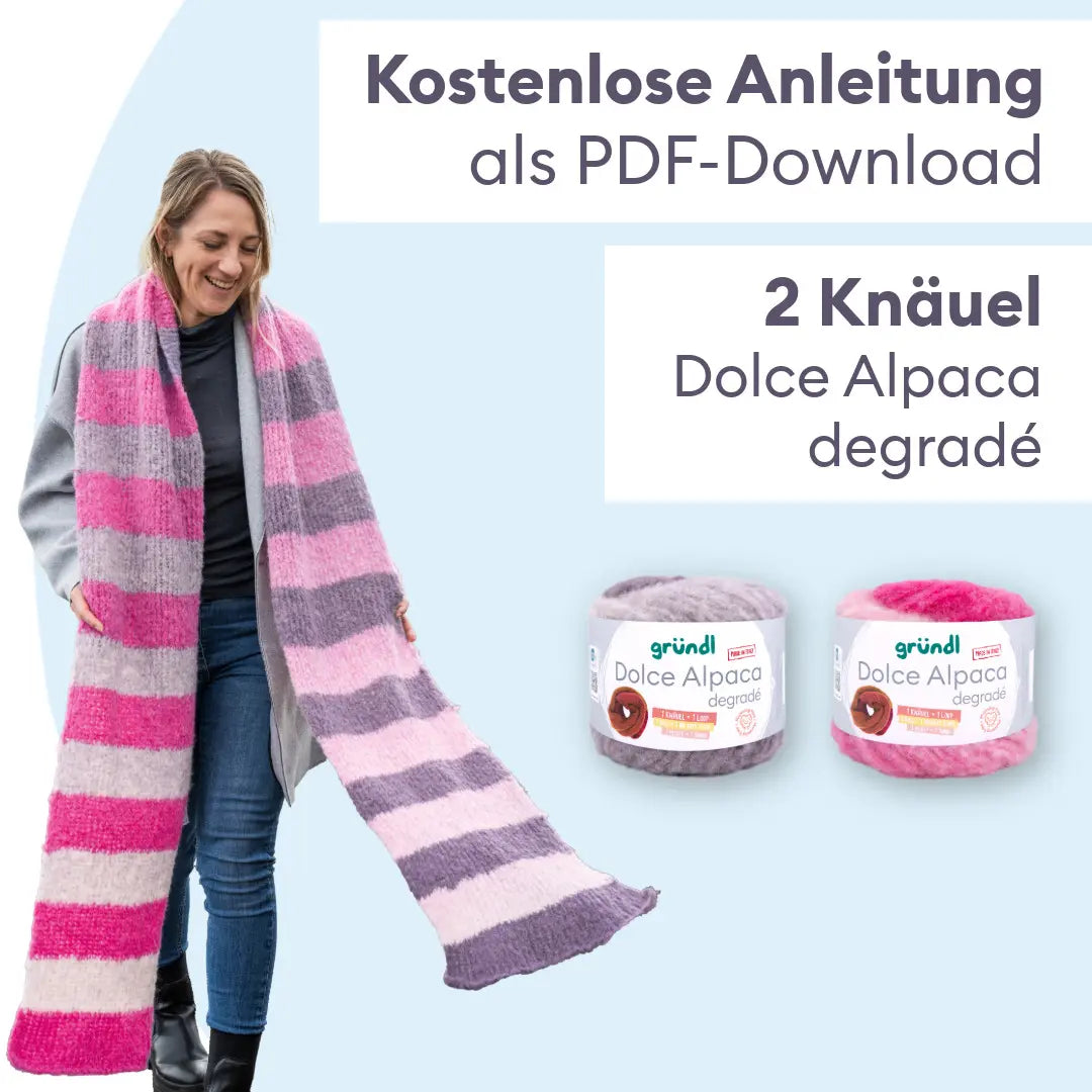 Strickset XXL-Schal Alpaca-Merino