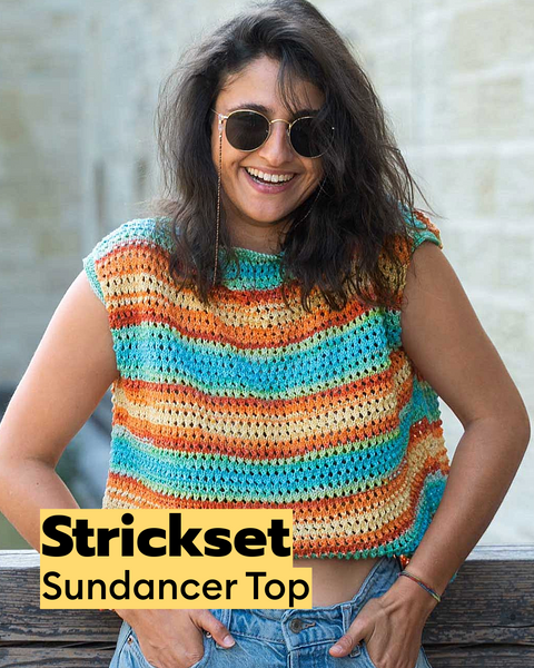 TODAYFUL - sun　LEINWANDE egg knit tops Sundancer Top by Gründl – Knitting Kit with Cotton Quick Batik