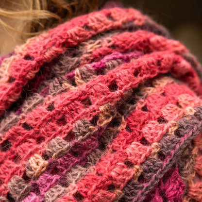 Marrakesh crochet kit for a triangular shawl made from Gründl Mirabella