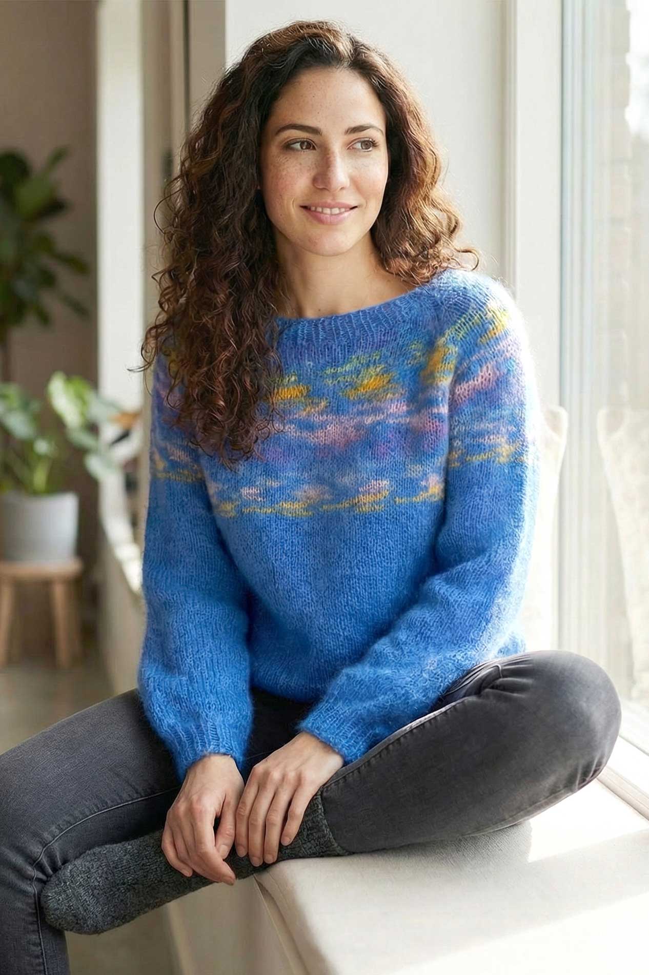 Wonder Sweater Top Down mit Raglanpasse