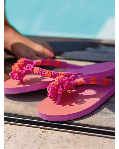 Anleitung Flip Flops mit Blume