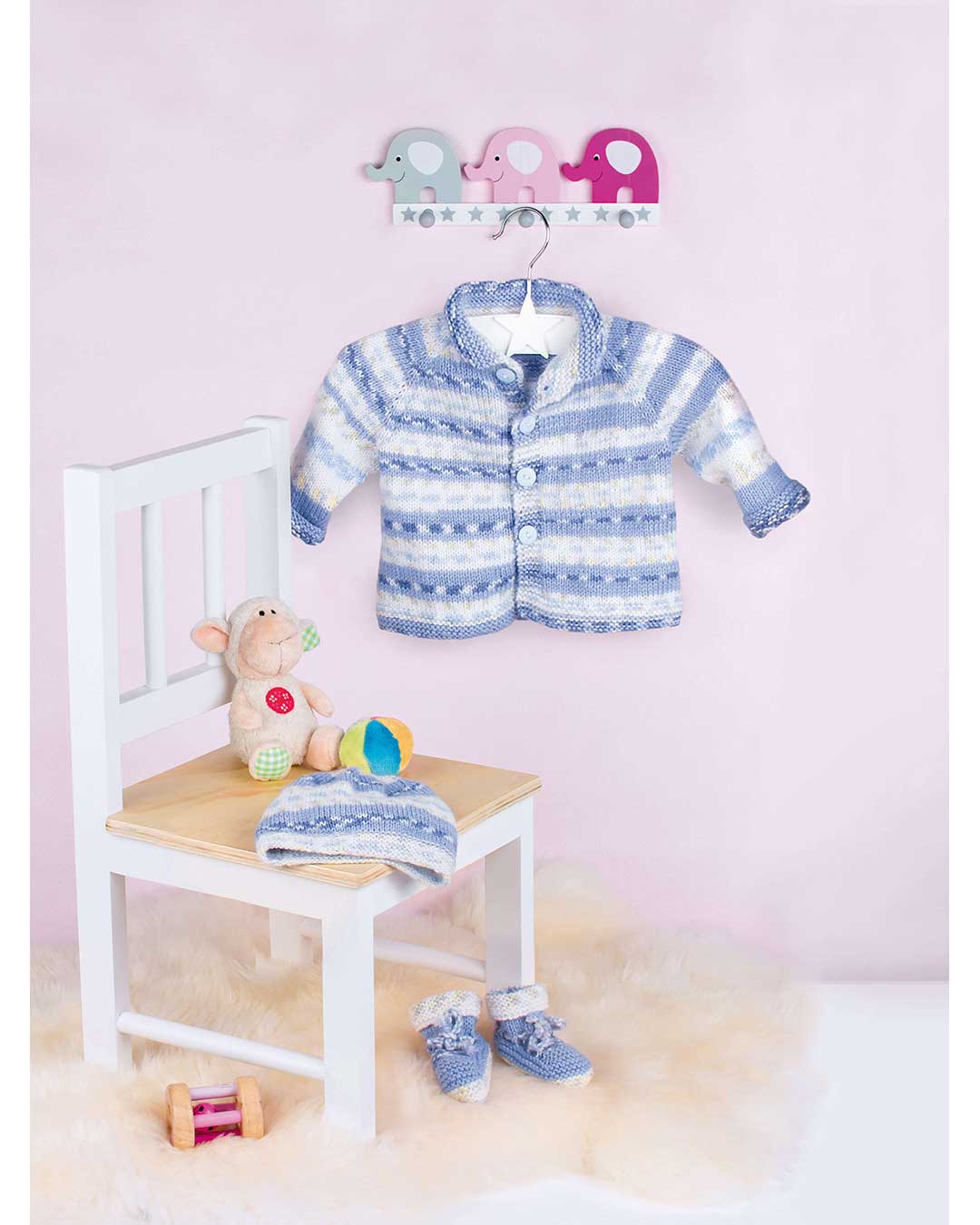 Anleitung Babyjäckchen, Schühchen und Mütze