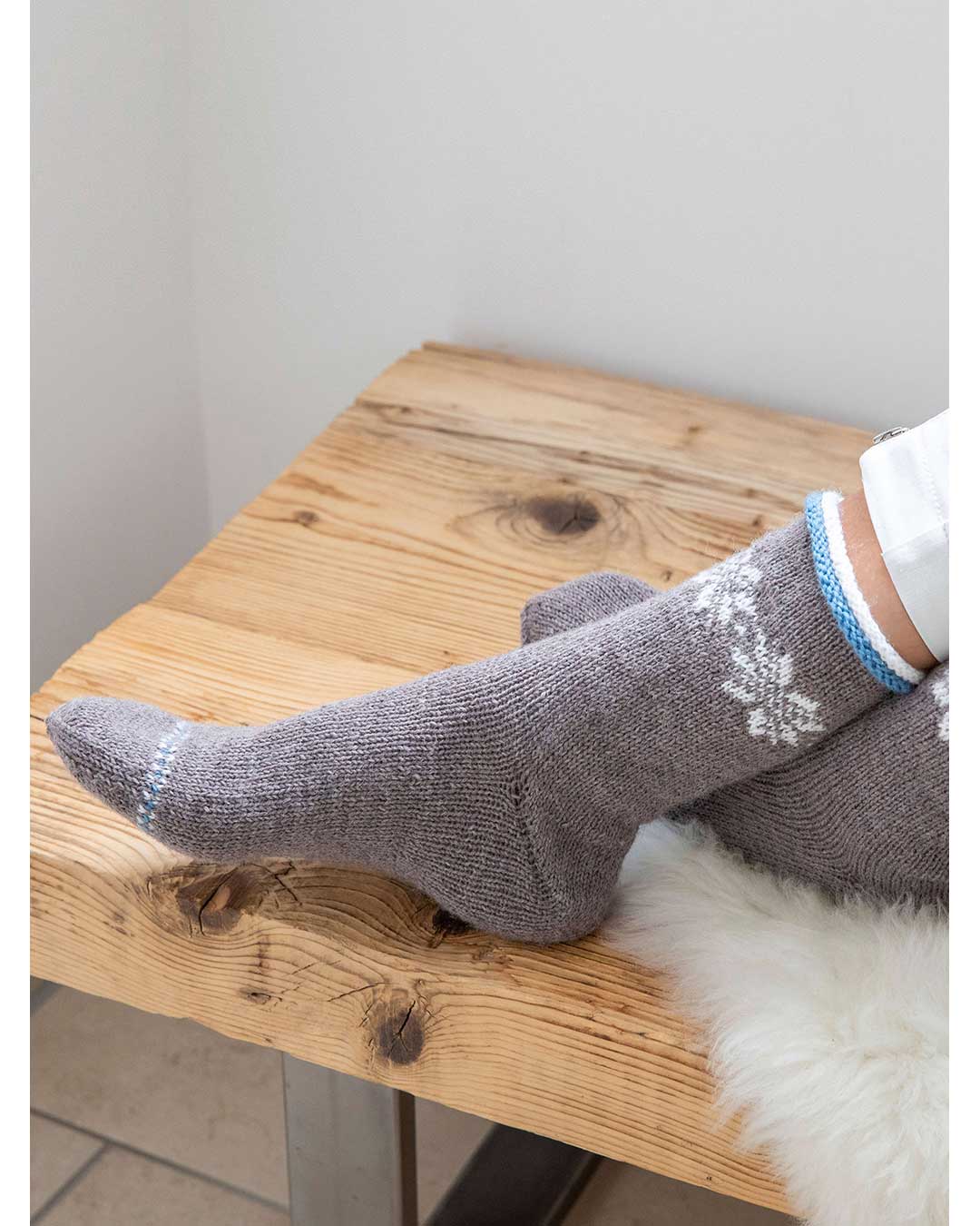 Socken mit Norwegersternen