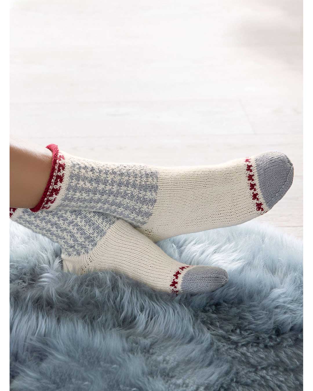 Anleitung Socken mit Hahnentrittmuster