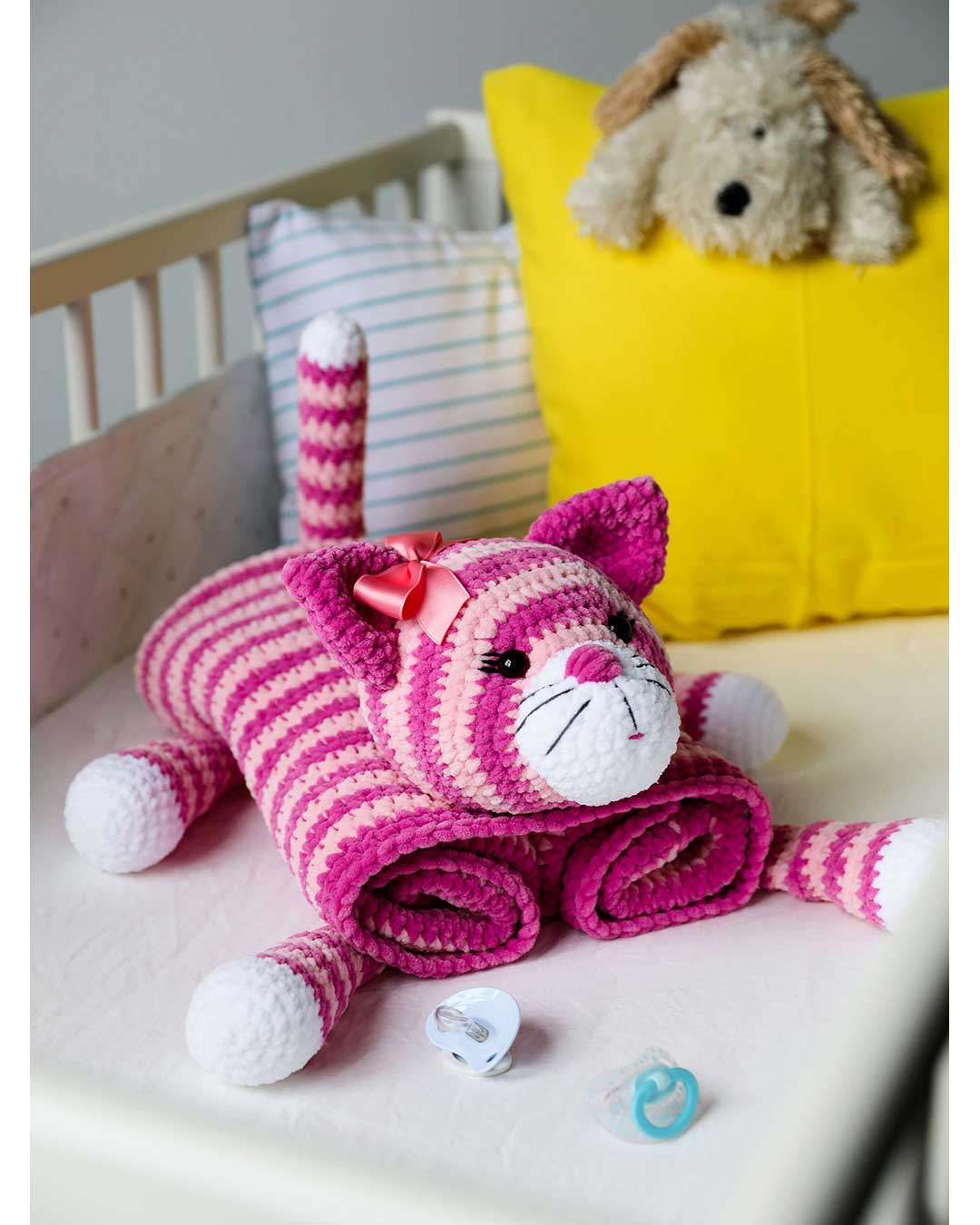 Anleitung Babydecke Katze