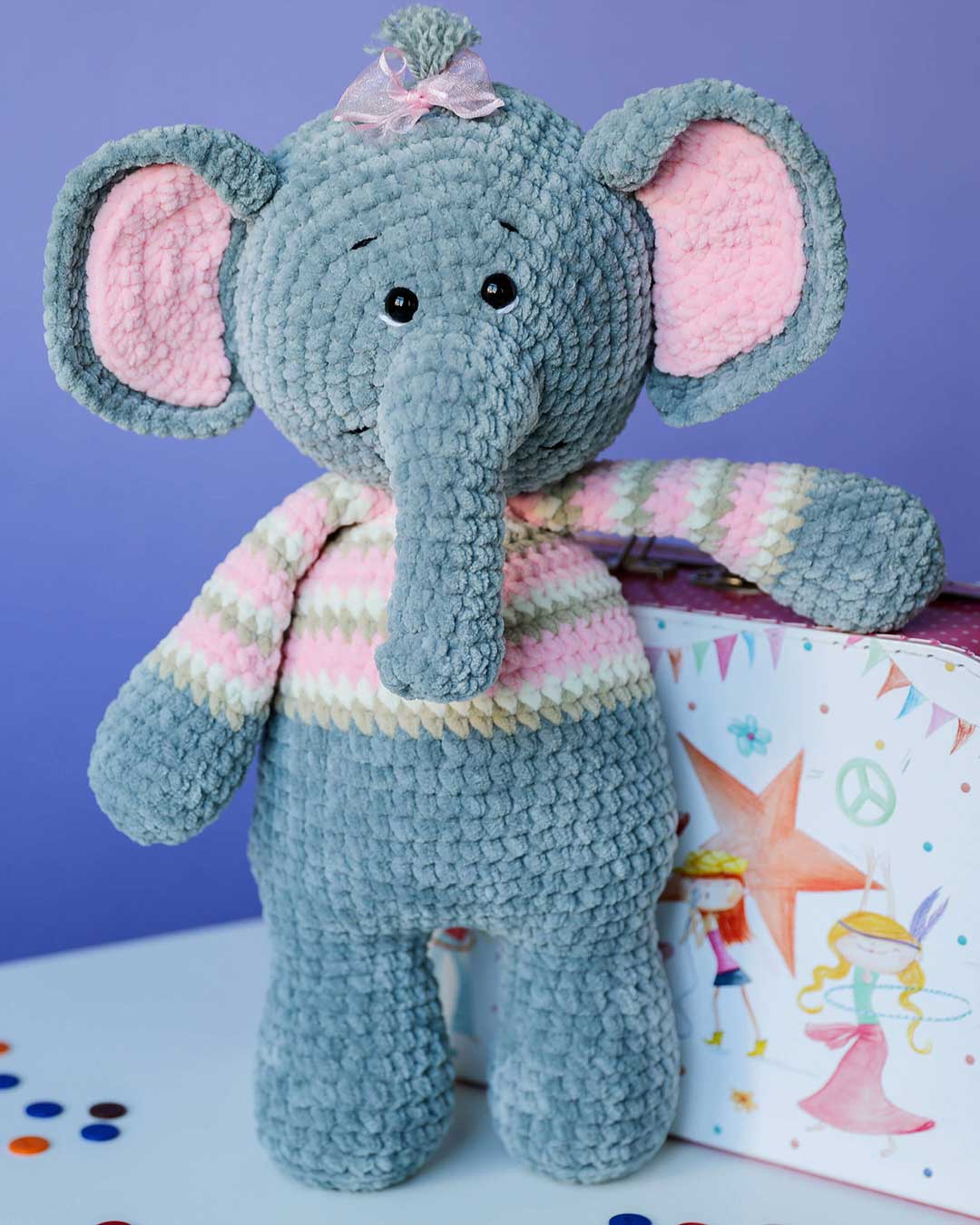 Anleitung Häkelanleitung Kuscheltier Elefant Emil