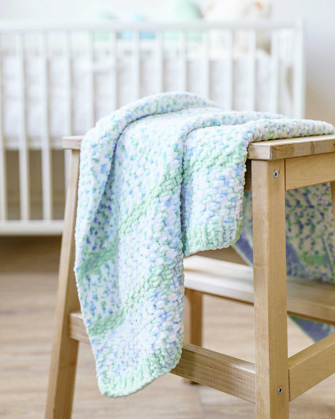 Anleitung Babydecke im Perlmuster
