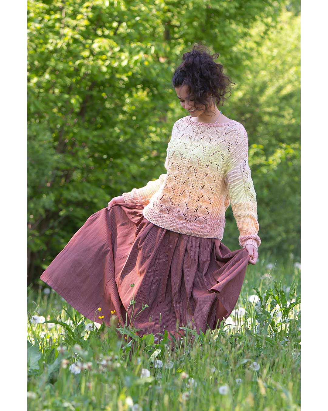 Openwork sweater