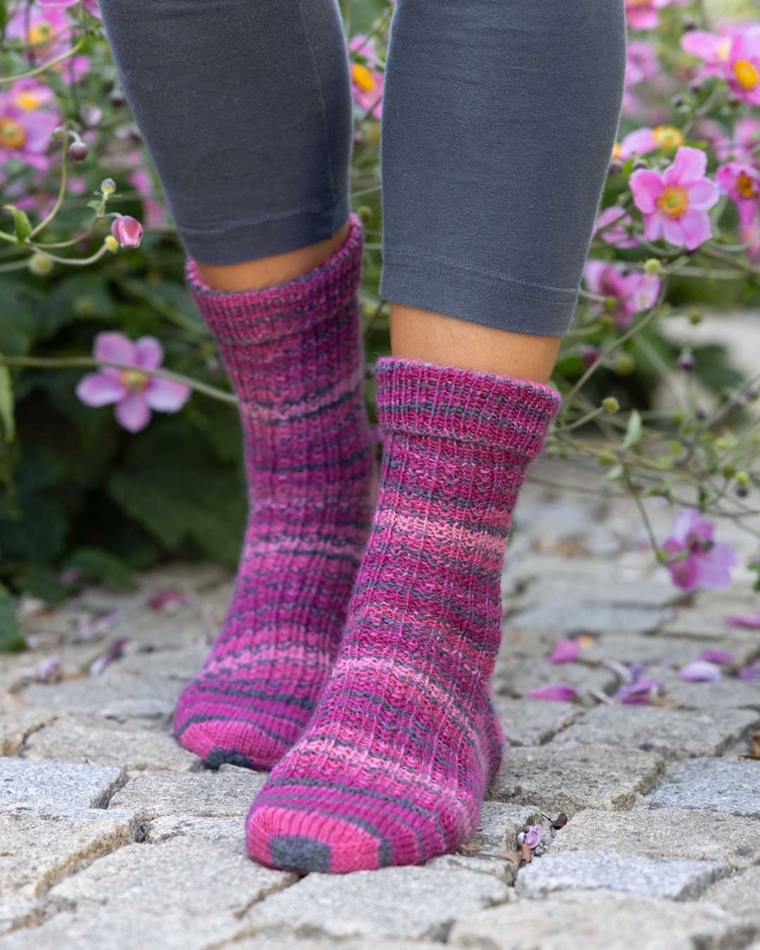 Anleitung Socken mit Strukturmuster